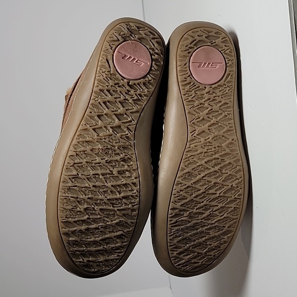 Steve‎ Madden P-Pop Boots Moccasins Suede Faux Fur Tie Pompoms Mid-Calf Brown 7 - Picture 12 of 12